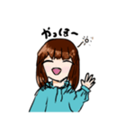 情緒不安定パーカー女子（個別スタンプ：1）