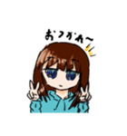 情緒不安定パーカー女子（個別スタンプ：3）