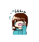 情緒不安定パーカー女子（個別スタンプ：6）