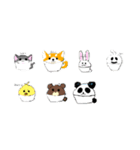 動物カップケーキ（個別スタンプ：8）
