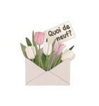 フランス語で花のメッセージ（個別スタンプ：6）