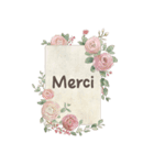 フランス語で花のメッセージ（個別スタンプ：8）