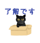 黒猫のやまとくん基本の冬のご挨拶（個別スタンプ：10）