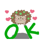 フラワーハリネズミ♡（個別スタンプ：3）