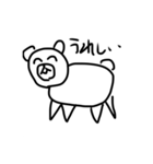 美術評定1の男のくま（個別スタンプ：3）