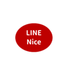 LINE OVAL 1【英語編】[⅔]レッド（個別スタンプ：14）