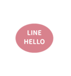 LINE OVAL 1【英語編】[⅔]ピンク（個別スタンプ：6）