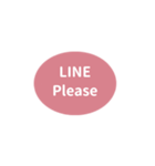 LINE OVAL 1【英語編】[⅔]ピンク（個別スタンプ：10）