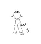 さーやの似顔絵1（個別スタンプ：4）