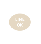 LINE OVAL 1【英語編】[⅔]アイボリー（個別スタンプ：4）