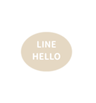 LINE OVAL 1【英語編】[⅔]アイボリー（個別スタンプ：6）