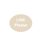 LINE OVAL 1【英語編】[⅔]アイボリー（個別スタンプ：10）