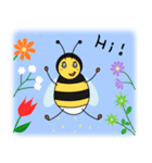 Bumblebee, flower ＆ English（個別スタンプ：2）