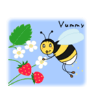 Bumblebee, flower ＆ English（個別スタンプ：7）