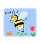 Bumblebee, flower ＆ English（個別スタンプ：8）