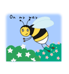 Bumblebee, flower ＆ English（個別スタンプ：11）