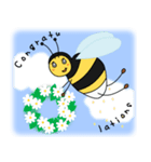 Bumblebee, flower ＆ English（個別スタンプ：20）