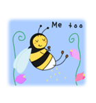 Bumblebee, flower ＆ English（個別スタンプ：29）