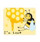 Bumblebee, flower ＆ English（個別スタンプ：40）