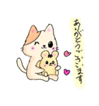 大きなリボンのねことリス（個別スタンプ：2）