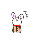 てれやなうさぎの冬（個別スタンプ：8）