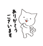 ほんのり使いやすいしろねこ（個別スタンプ：6）