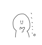 白いおひとスタンプ（個別スタンプ：2）
