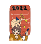 明けましておめでとう＆女の子（個別スタンプ：13）