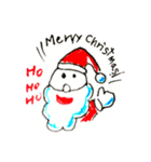 クリスマスの手描きイラストスタンプ（個別スタンプ：1）