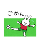 サッカーうさぎ①（個別スタンプ：24）