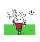 サッカーうさぎ①（個別スタンプ：31）