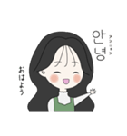 かわいい女の子。韓国語1（個別スタンプ：2）