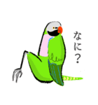 コトリヨガ【 鳥文字ABC 】（個別スタンプ：14）