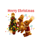 羊毛フェルトの動物のクリスマスとお正月（個別スタンプ：4）