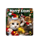 羊毛フェルトの動物のクリスマスとお正月（個別スタンプ：7）