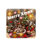 羊毛フェルトの動物のクリスマスとお正月（個別スタンプ：9）