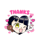 少女とミニキャラMAX！！！！（個別スタンプ：34）