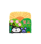 クロにゃんの基本の動き3  - 冬 -（個別スタンプ：16）
