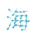 イルカ文字(DEEPBLUE)（個別スタンプ：3）