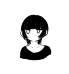 ウルフヘアな女子（個別スタンプ：5）