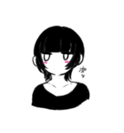 ウルフヘアな女子（個別スタンプ：6）