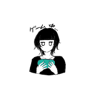 ウルフヘアな女子（個別スタンプ：25）