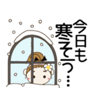 おちゃめの冬のデカ文字編☆手書き風（個別スタンプ：12）