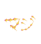 イルカ文字(sunset)（個別スタンプ：25）