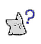 モノクロねこねこ（個別スタンプ：8）
