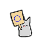 モノクロねこねこ（個別スタンプ：12）