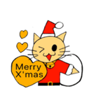 クリスマスのねこさんラブ（個別スタンプ：1）