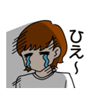 白シャツの女の子（個別スタンプ：3）