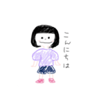 おかっぱの女の子(1)（個別スタンプ：3）