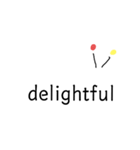 紫の英語と日本語スタンプ（個別スタンプ：36）